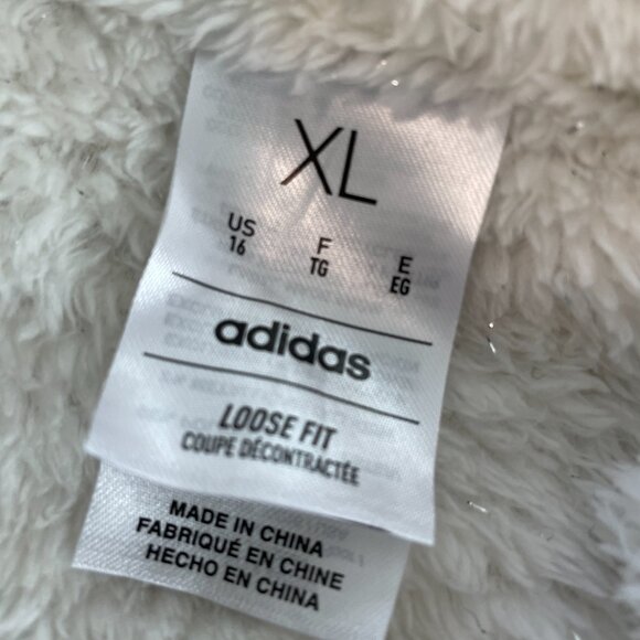 ADIDAS || Teen Girl Sherpa Pullover - Size 16 (or women's small) - NWT - Picture 2 of 4